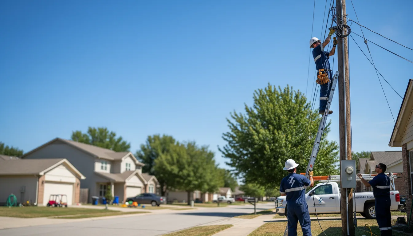 Residential electrician providing installation services in Texico, IL